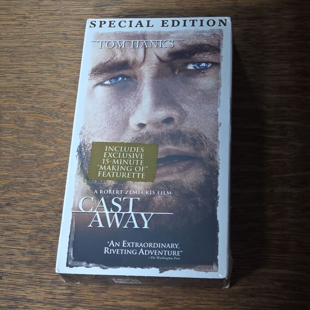 NWT 20th Century Fox Cast Away VHS Tape Special Edition Tom Hanks‎ Film Movie